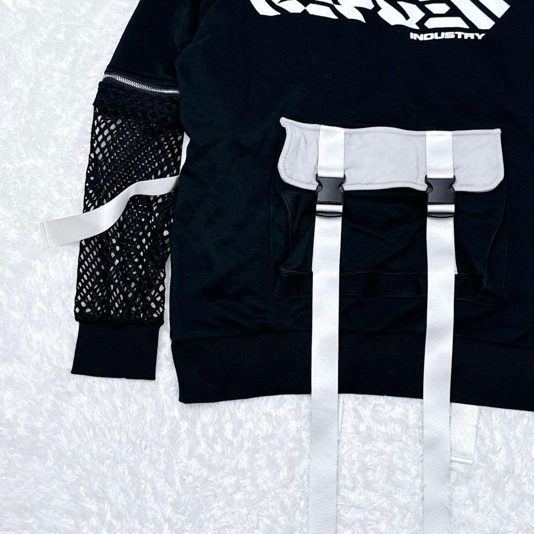 美品 REFLEM サイバー タクティカル袖メッシュセパレートパーカー ジャージ