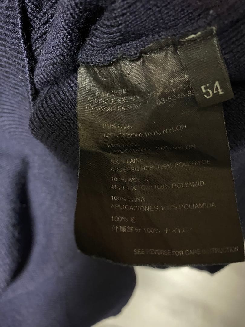 PRADA SPORT 00s ナイロンレイヤードニット ハーフジップ ネイビー