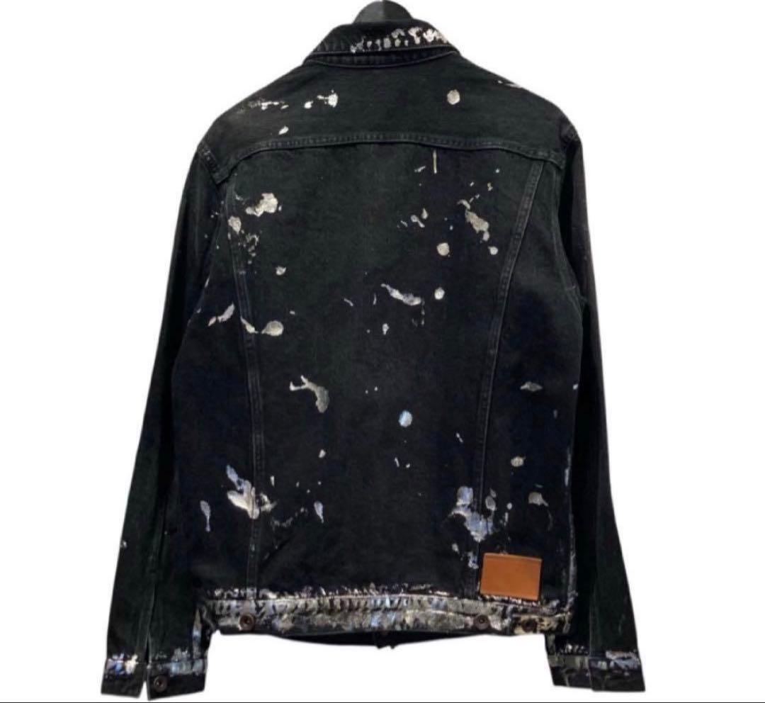 KHOKI silver painted jacket デニム ジャケット