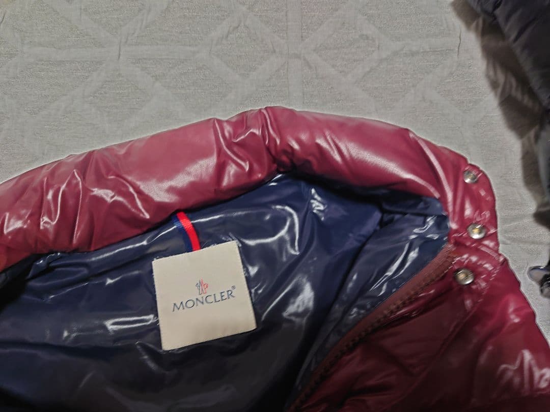 モンクレール　ダウンベスト　ジレ　ワインレッド　ボルドー　サイズ3　2