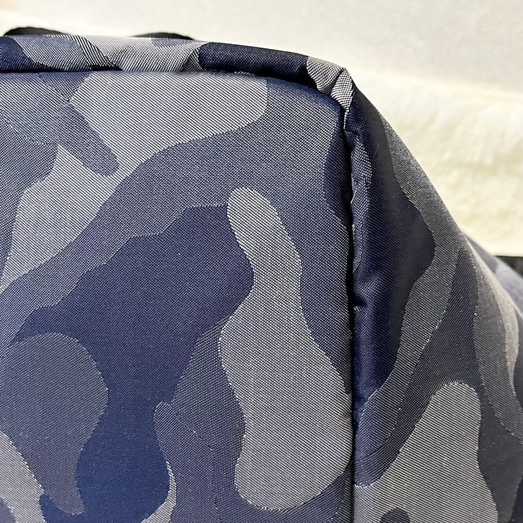 未使用級✨MARK&LONA トートバッグ　2way 迷彩　スカル　ネイビー