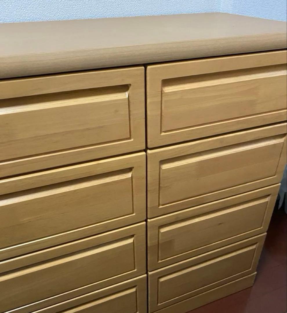 ☆ミッキー☆ アルファタカバ ナチュラルウッド 木製 9引き出し チェスト