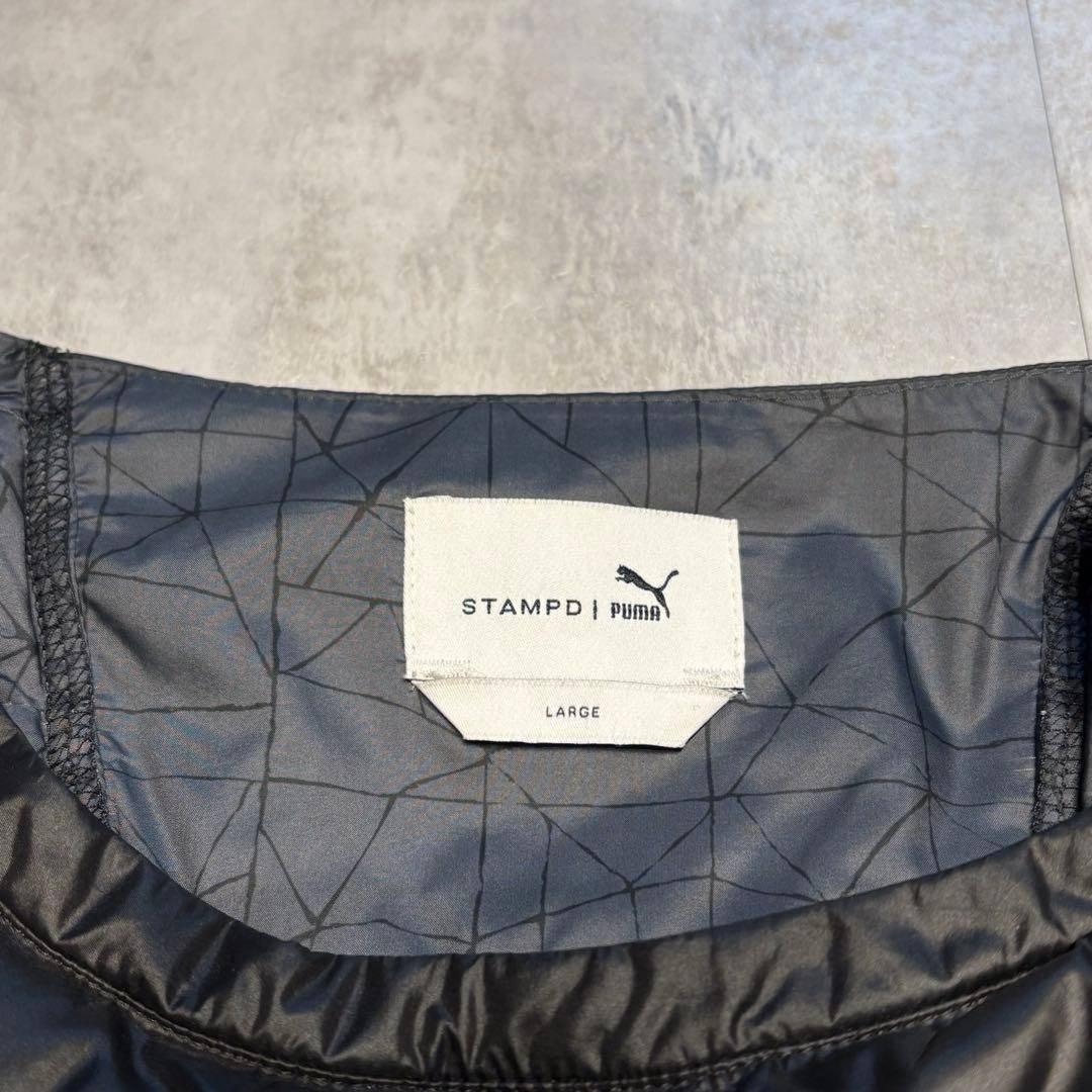 【PUMA STAMPD】 ナイロン ダウンベストL ブラック
