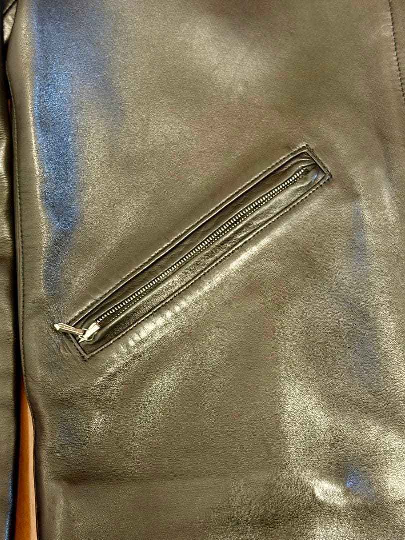 アニエスベー ラムレザー ライダースジャケット フランス製　サイズ0