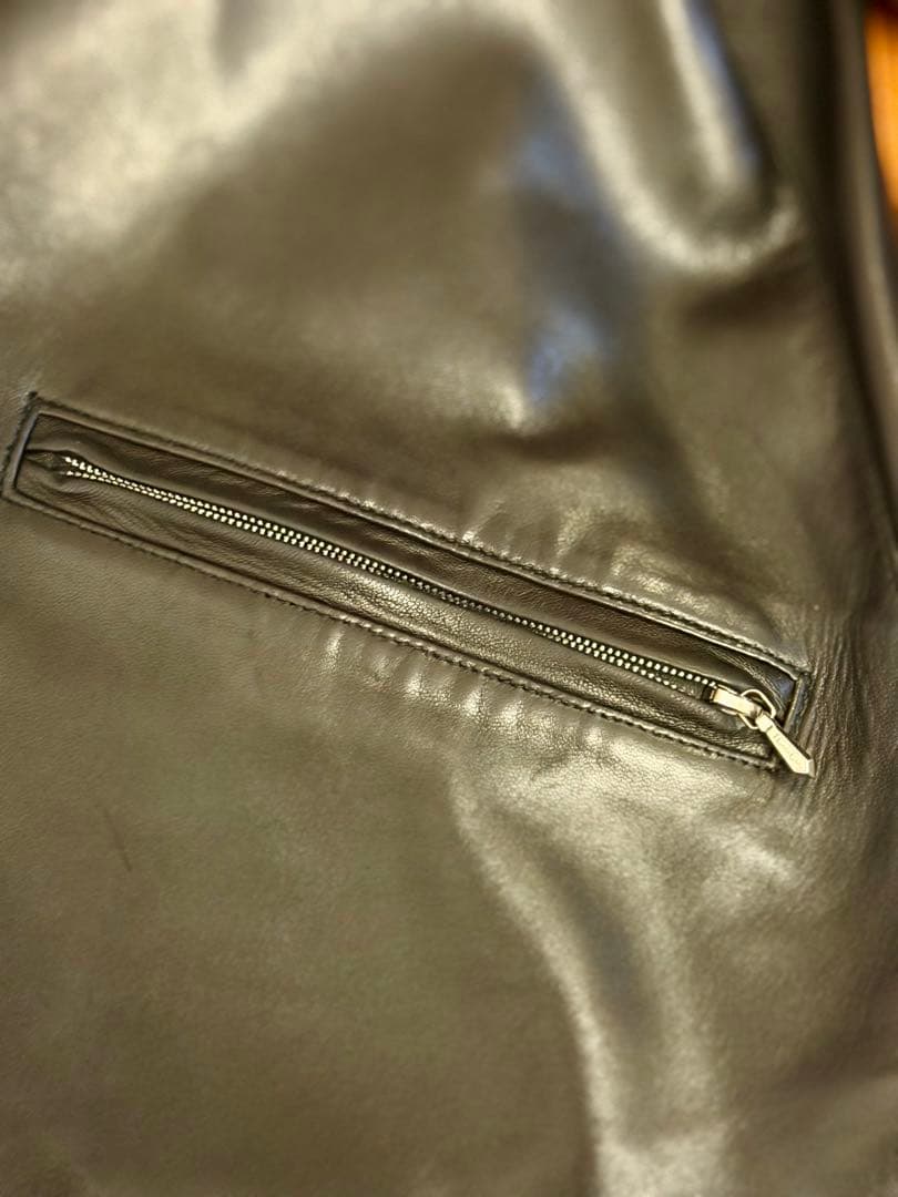 アニエスベー ラムレザー ライダースジャケット フランス製　サイズ0