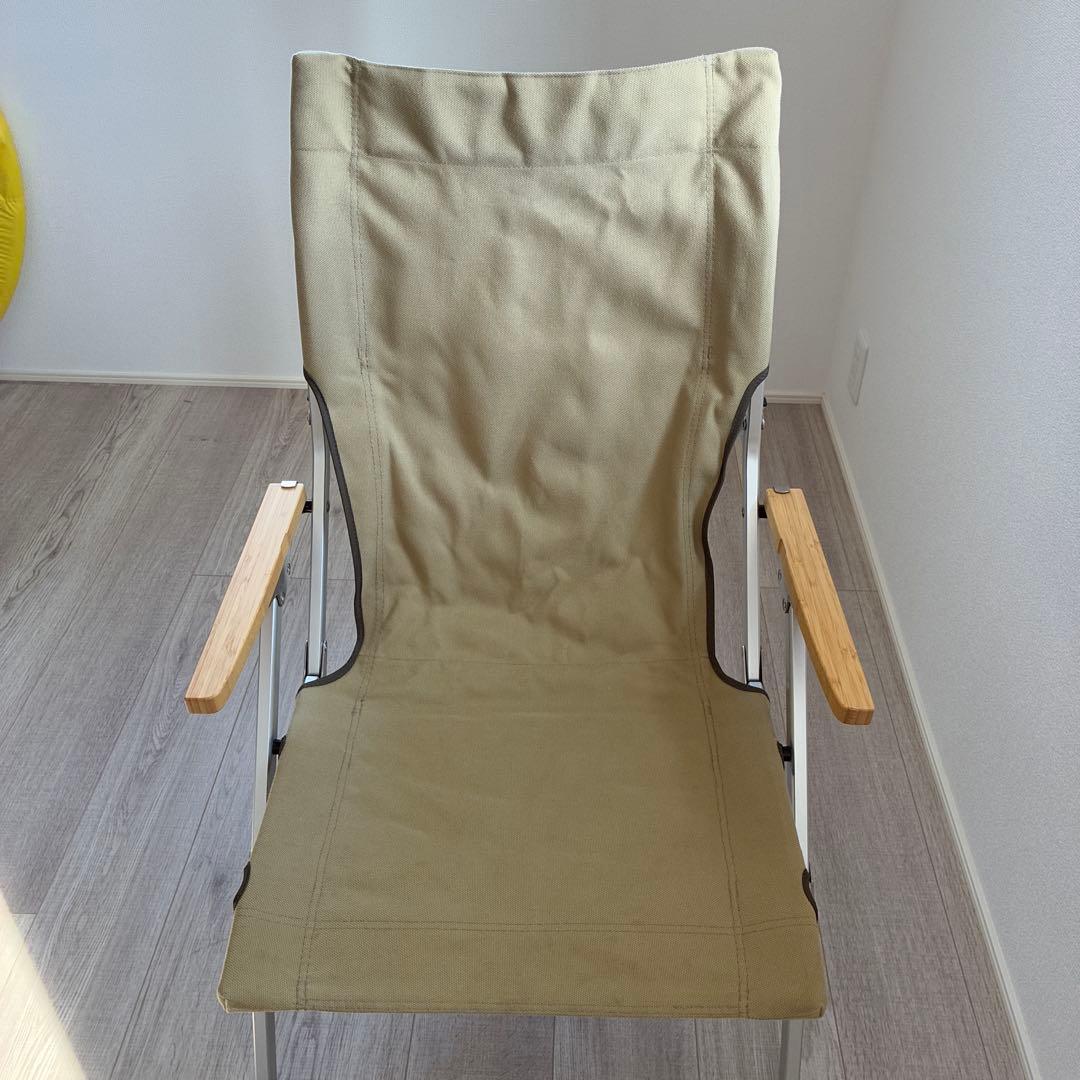 ベージュ キャンバス 折りたたみチェア