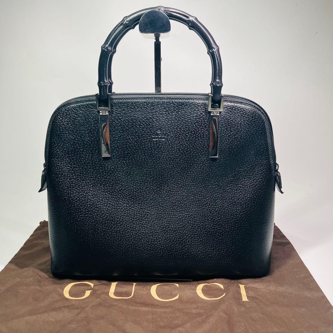 GUCCI グッチ トートバッグ バンブー シルバー金具 A4 収納レディース