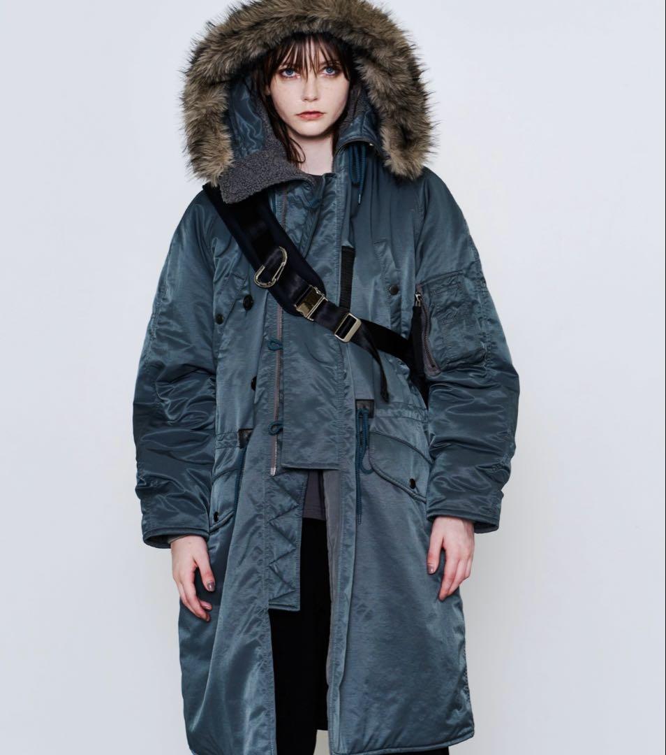 AIVER N3フライトコート グレイッシュブルー MSize