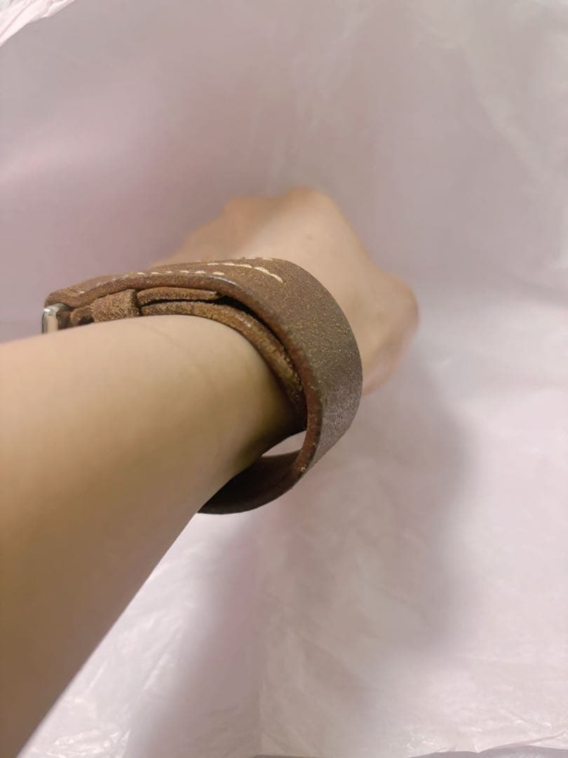 RAME0209マルジェラ期 エルメス エトリヴィエール レザーバングル