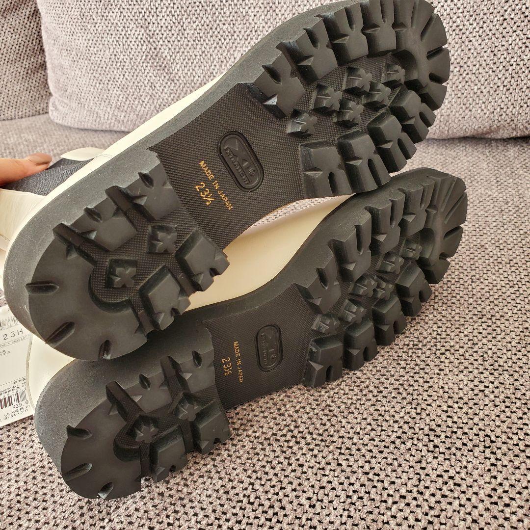 新品◇23区杏さん着用 レザーサイドゴア ブーツ23H アイボリー