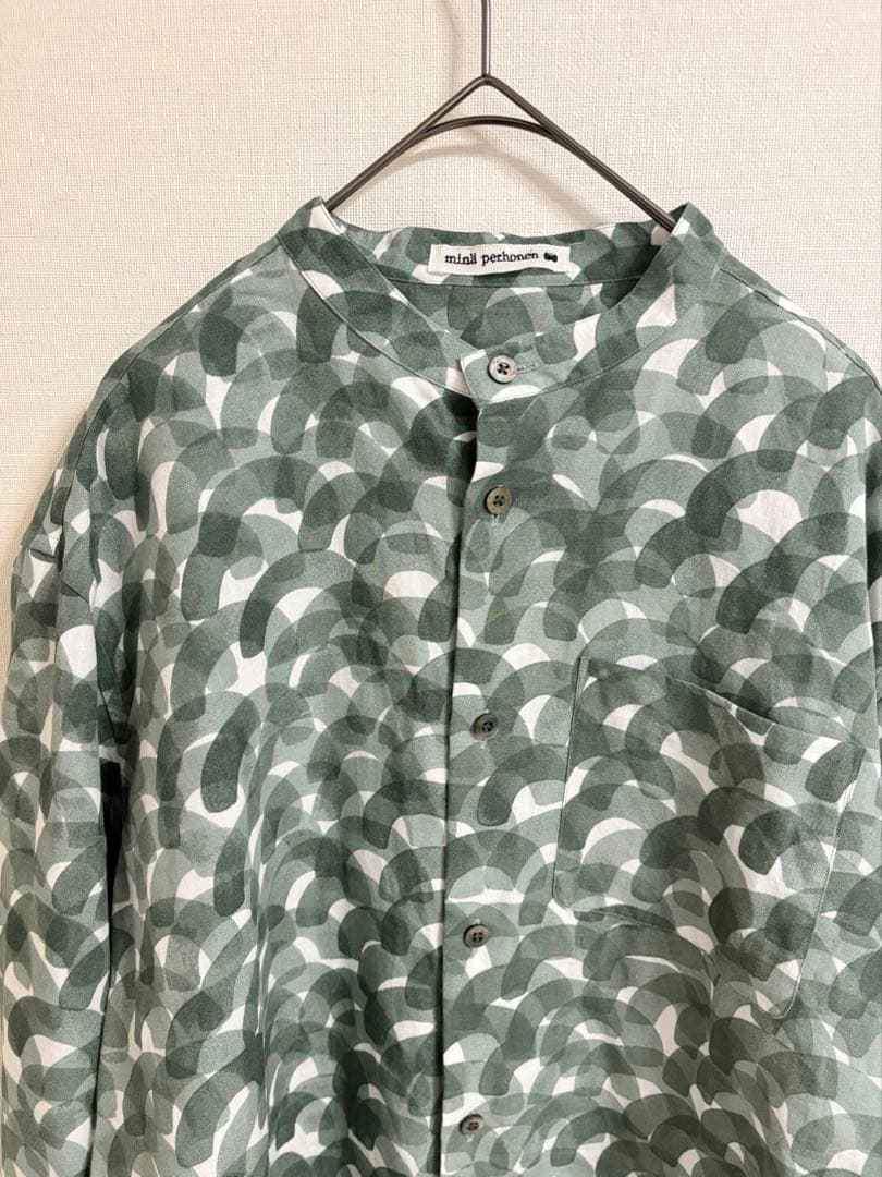 ミナペルホネン スタンドカラーシャツ　ブラウス