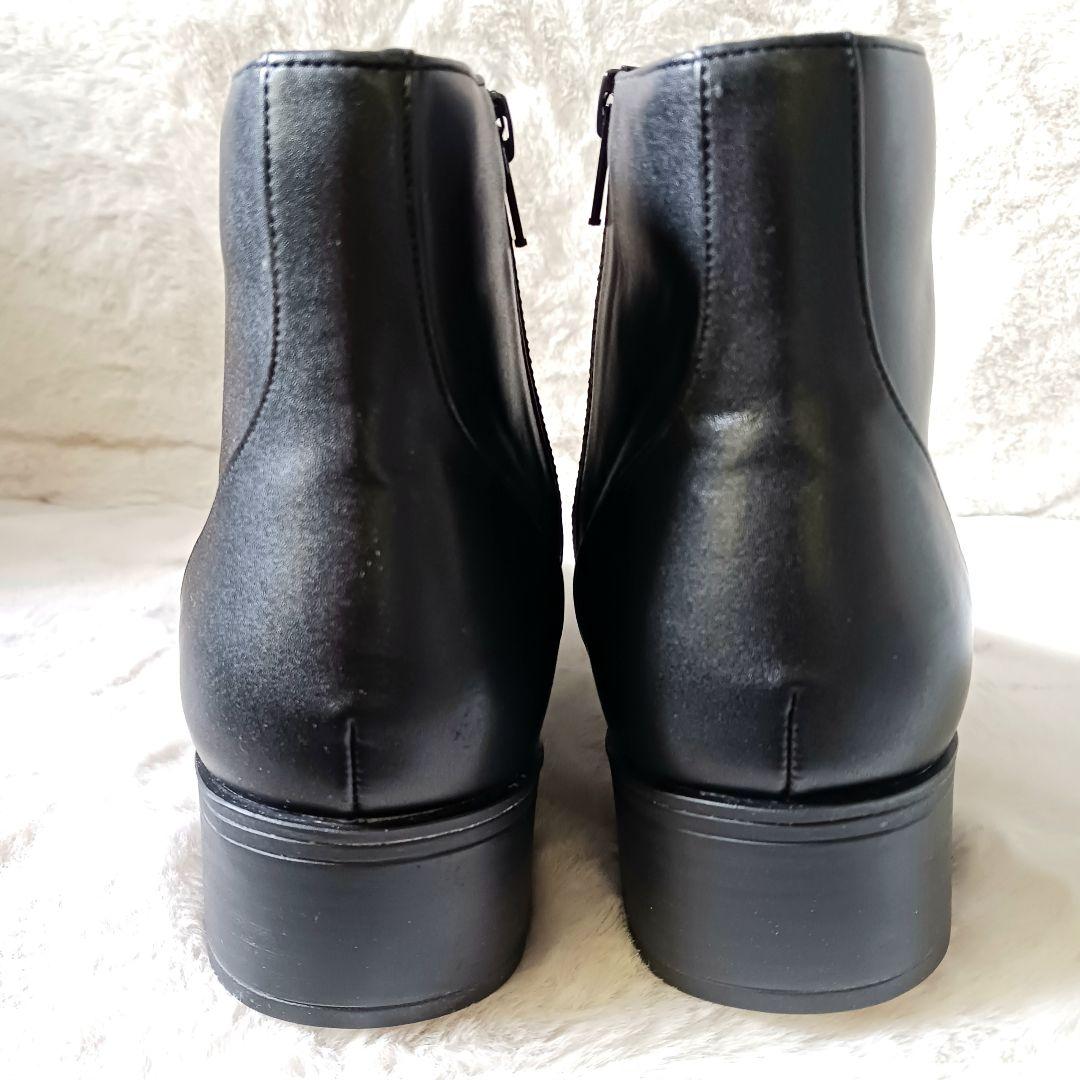 未使用品 卑弥呼 サイドジップ ブーツ ポインテッドトゥ　ブラック 25.5cm