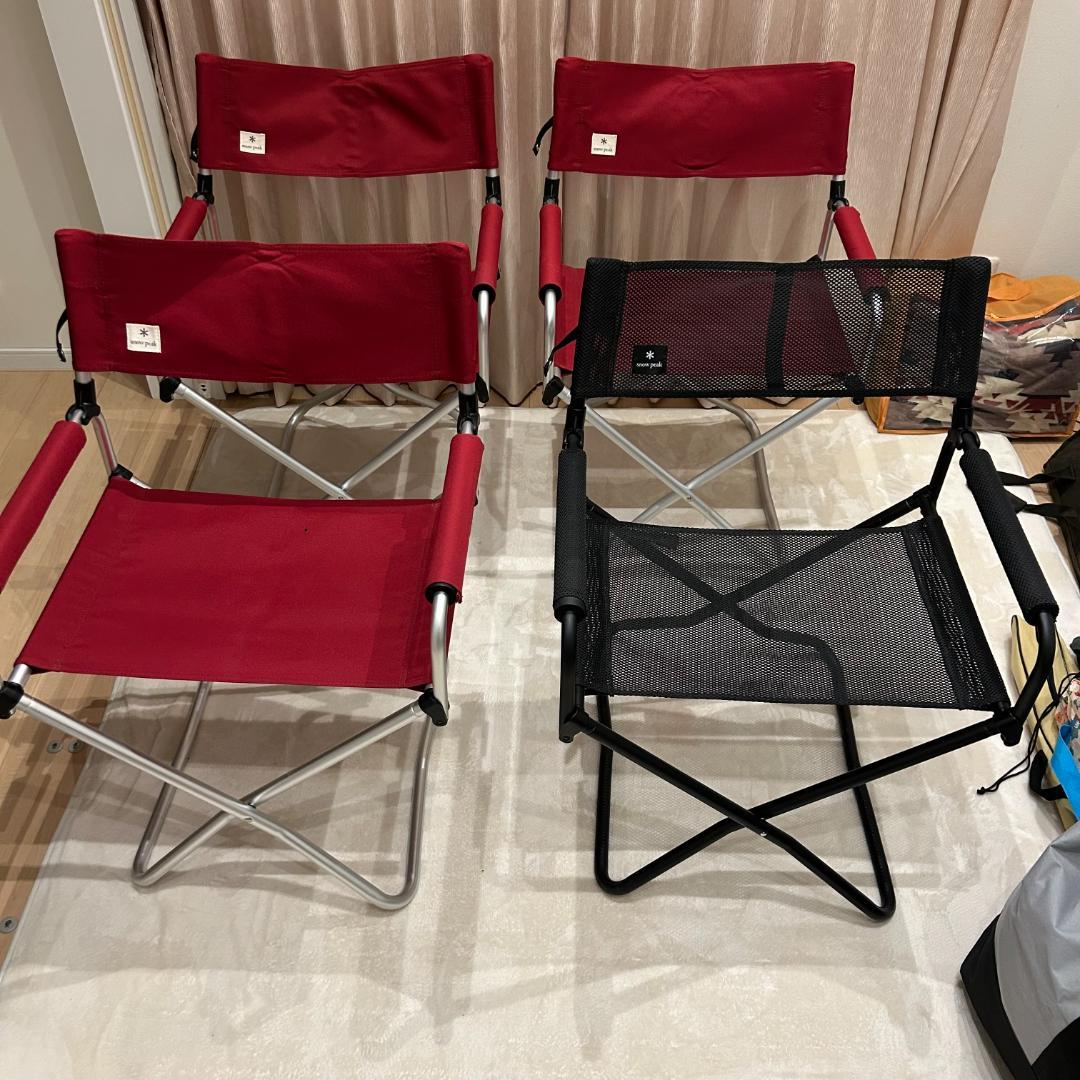  peak（スノーピーク） FDチェアワイド RD　４脚セット