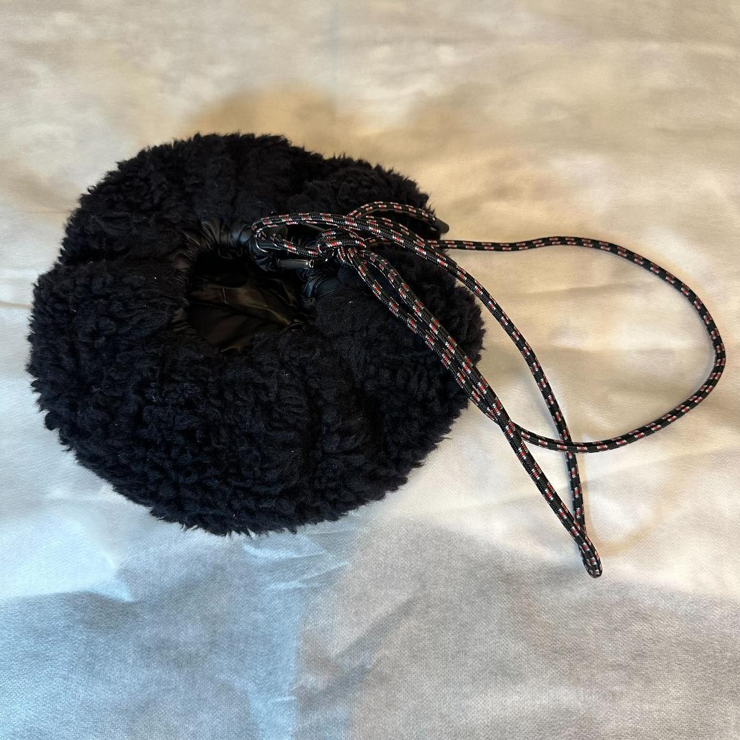 sacai サカイ 22SS ファーバッグ 黒 フリーサイズ