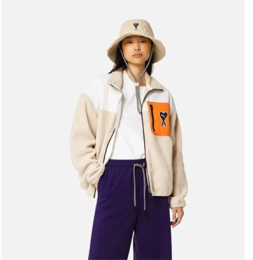 【未使用】ami paris × PUMA ブルゾン　アミパリスフリース　M