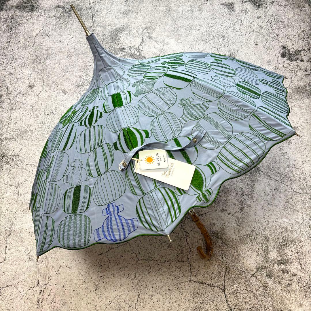 新品未使用　ヴィヴィアンウエストウッド　純パラソル　オーブ　刺繍　パゴダ