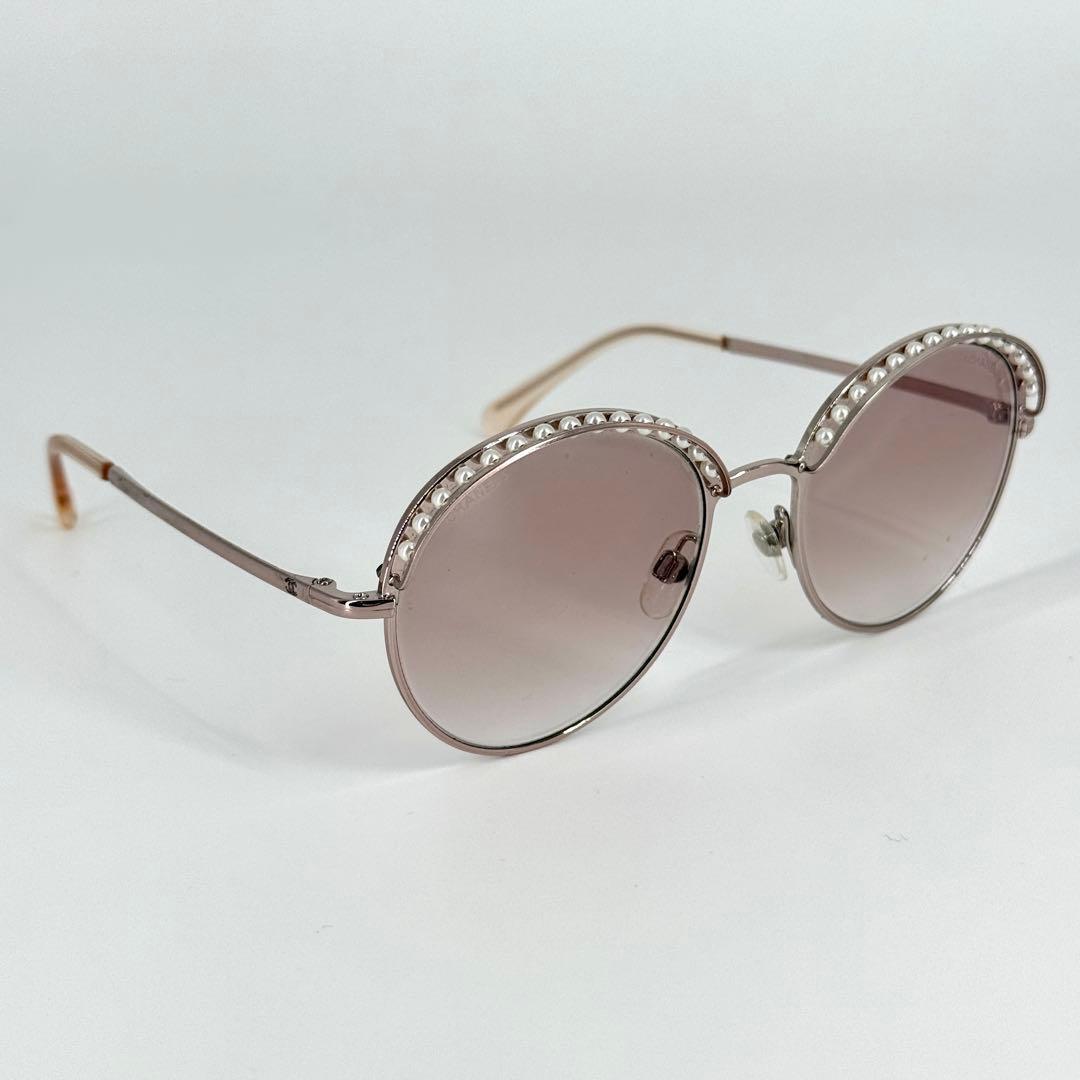 CHANEL サングラス パール 4247-H メタル ピンク ココマーク
