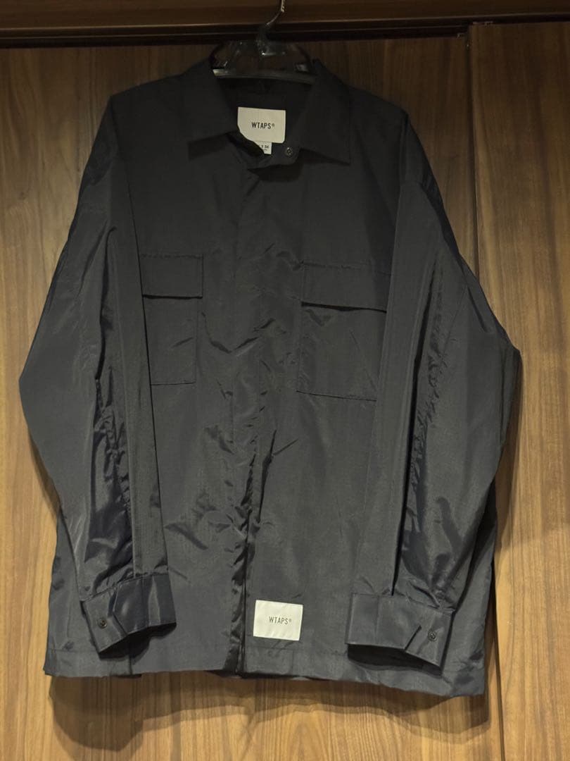 WTAPS ダークグレー ナイロンシャツ サイズ X 04