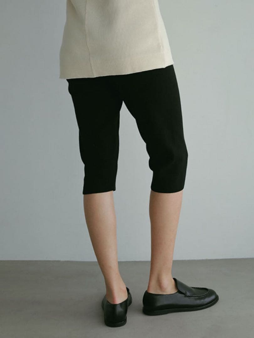 エトレトウキョウ25年新品⭐️ハイゲージバイカーニットパンツレイヤードレギンス