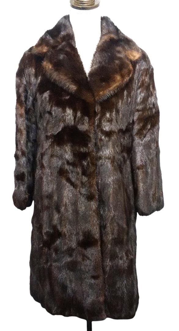 ROTINY　ロティニー　MINK　ミンク　毛皮 　ロングコート　ダークブラウン