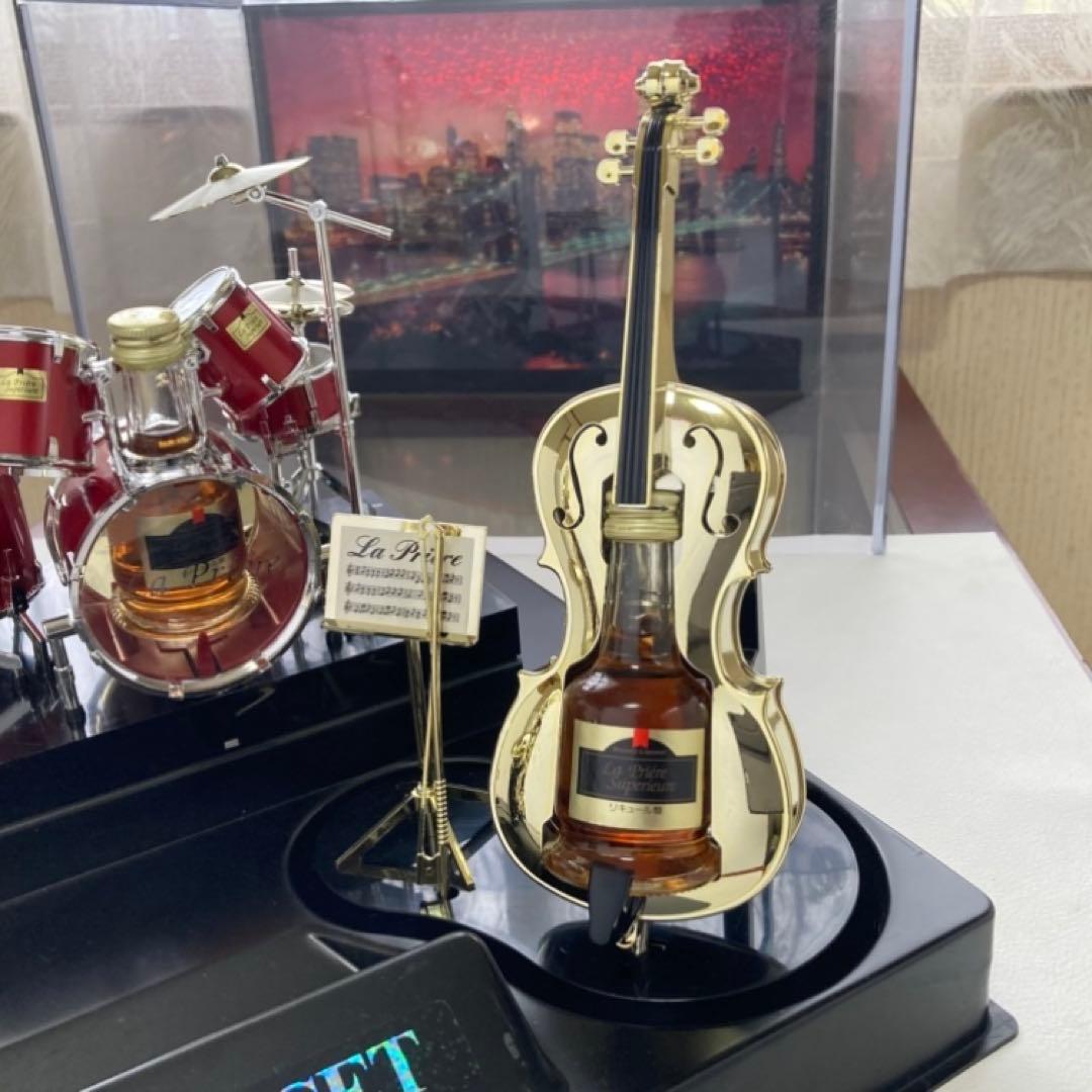 ジャズセット ミニボトル バンド 楽器 音楽 置物 オブジェ ケース レトロ