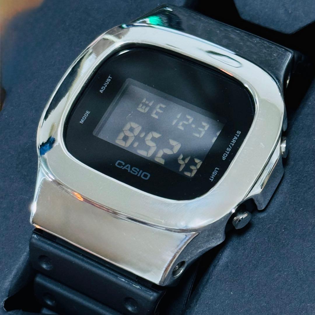 CASIO G-SHOCK DW-5600シルバー925 ベゼル　damue