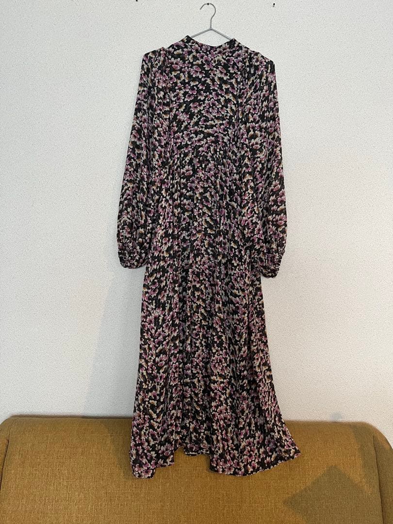 イエナ 花柄 長袖 ロングワンピース