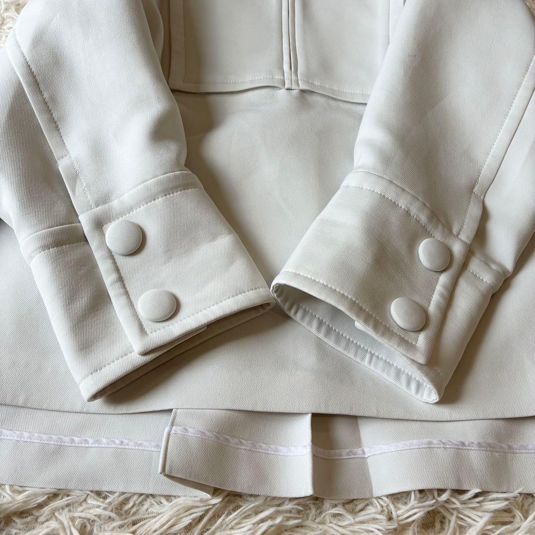 ADORE トリプルクロスパーカー ハーフジップ ホワイト プルオーバー