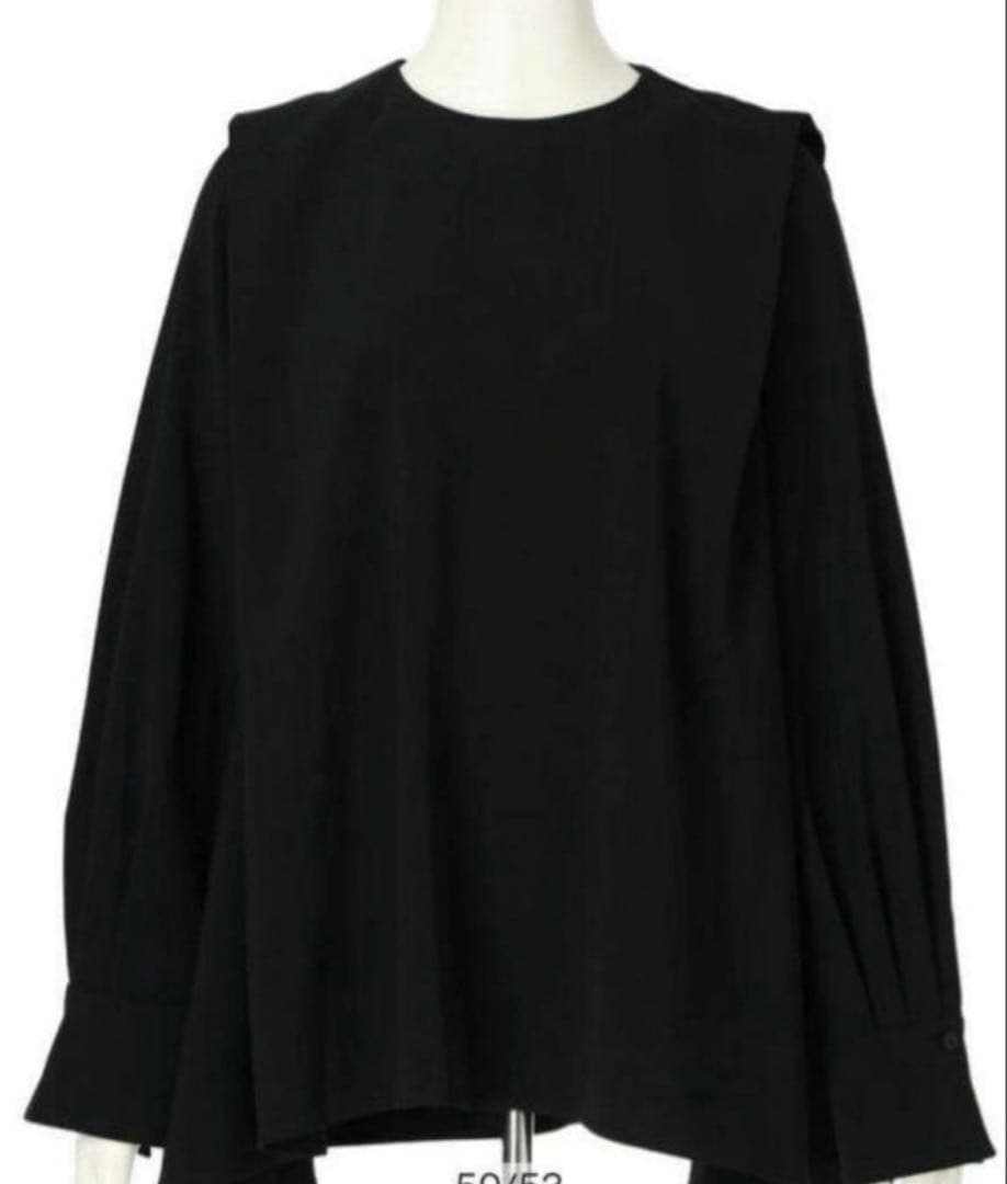 新品　CADUNE カデュネ　ネイビー　3way襟付きブラウス　セレモニー　濃紺