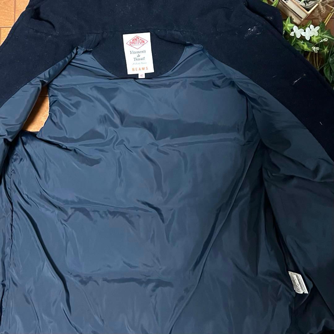 【DANTON】 ウールモッサフード付きダウンベスト42 BEAMS別注