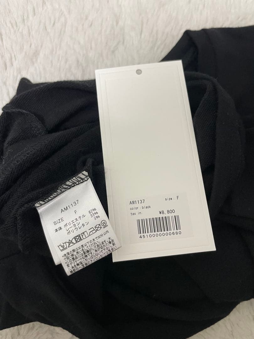 トップス andmary mary logo tops black