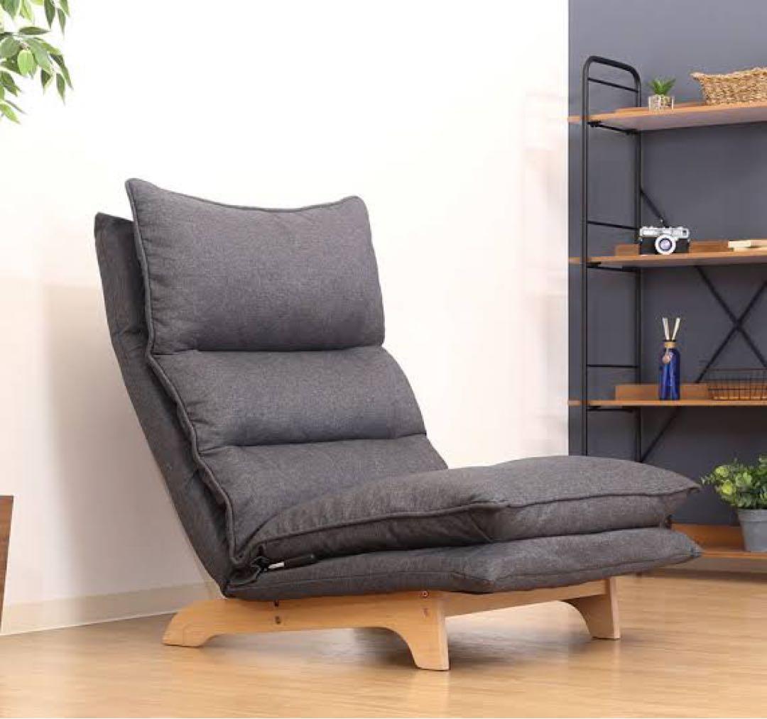 【完成品/組立不要】不二貿易 ダブルクッション 座椅子 ソファ 1人掛け