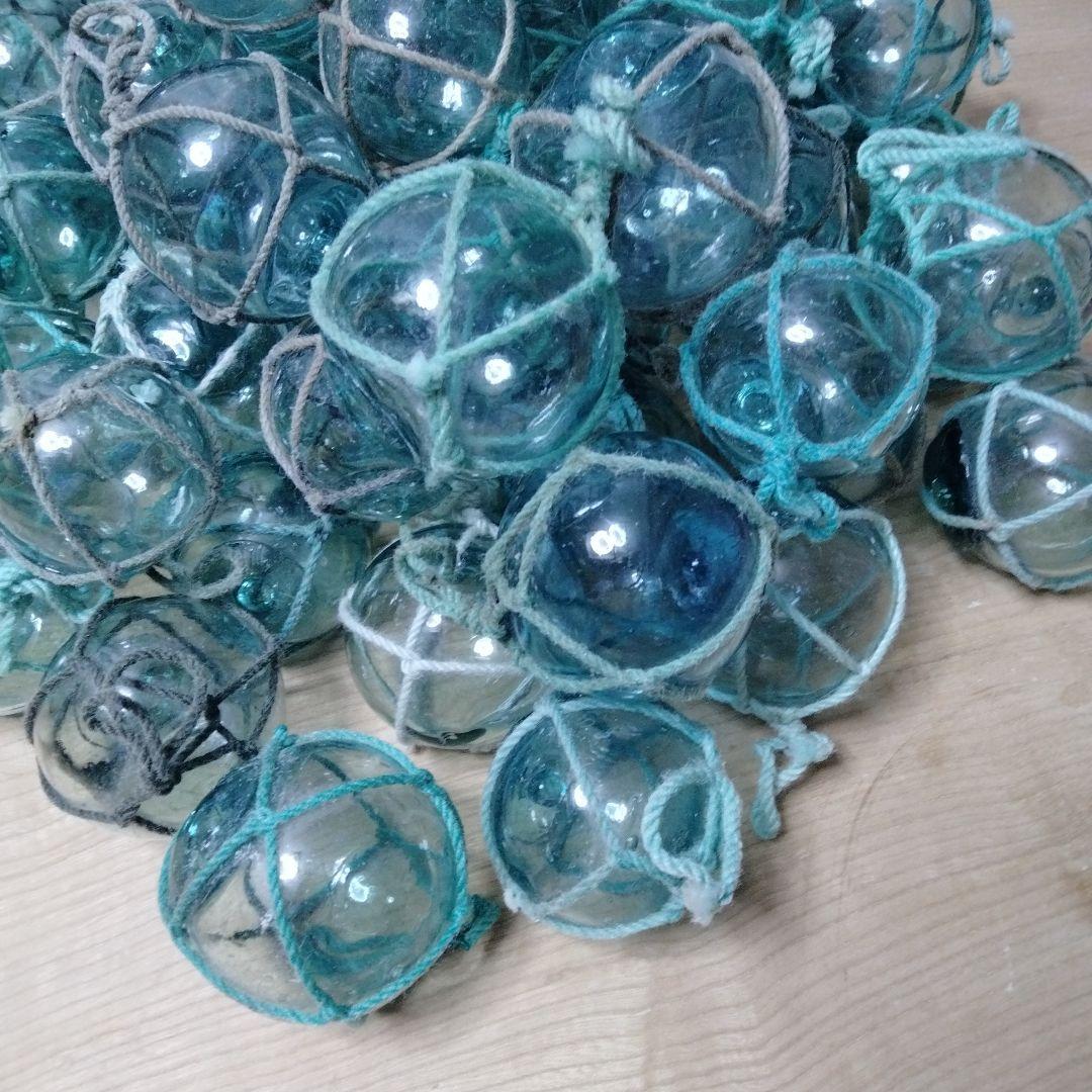 ガラス浮き球　浮き玉　ガラス玉　　　１０１個セット　網紐付き