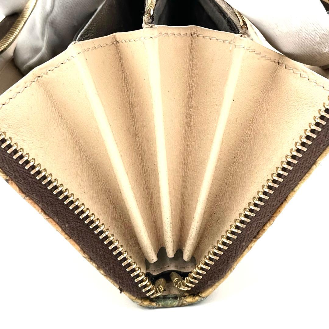 ★希少★グッチ GGマーモント パイソン ラウンドジップ 長財布 マルチカラー