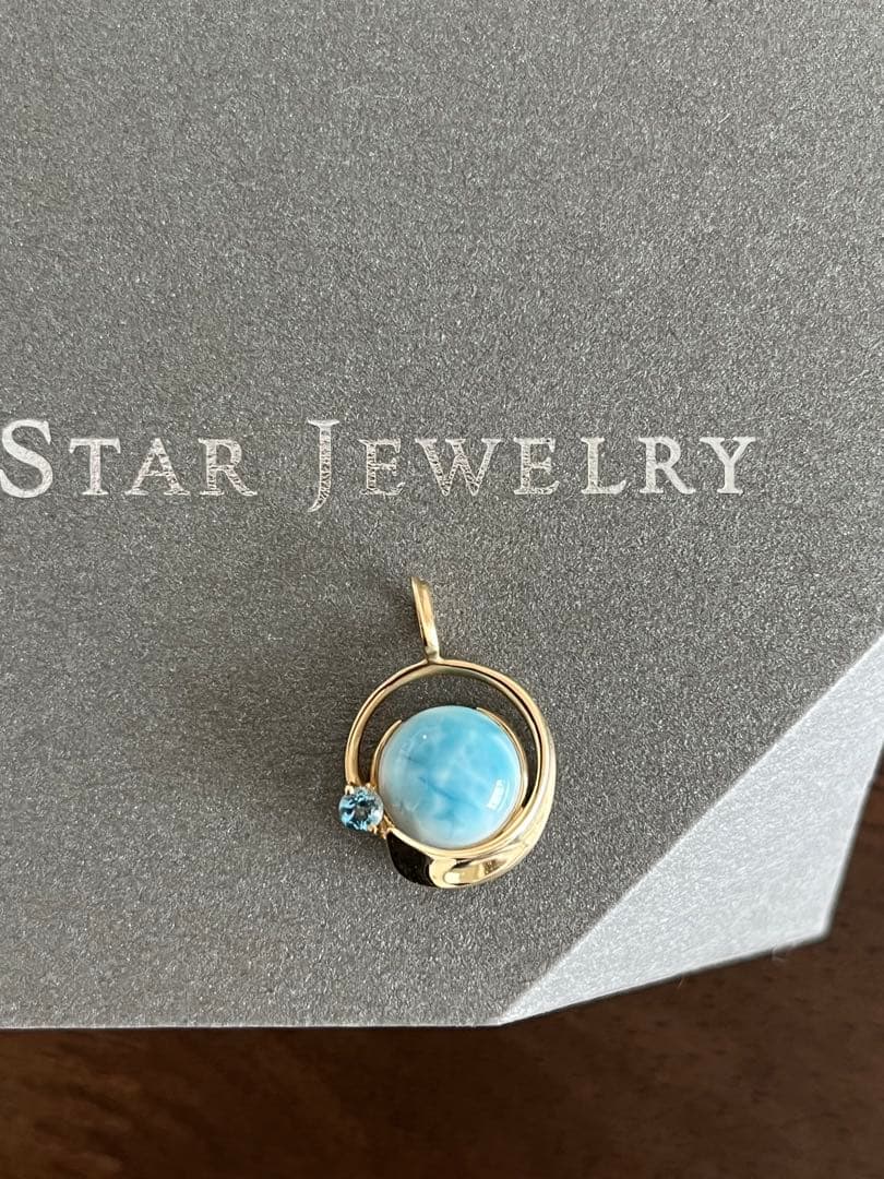 スタージュエリー ⭐︎ラリマー ブルートパーズ ペンダントトップ K10