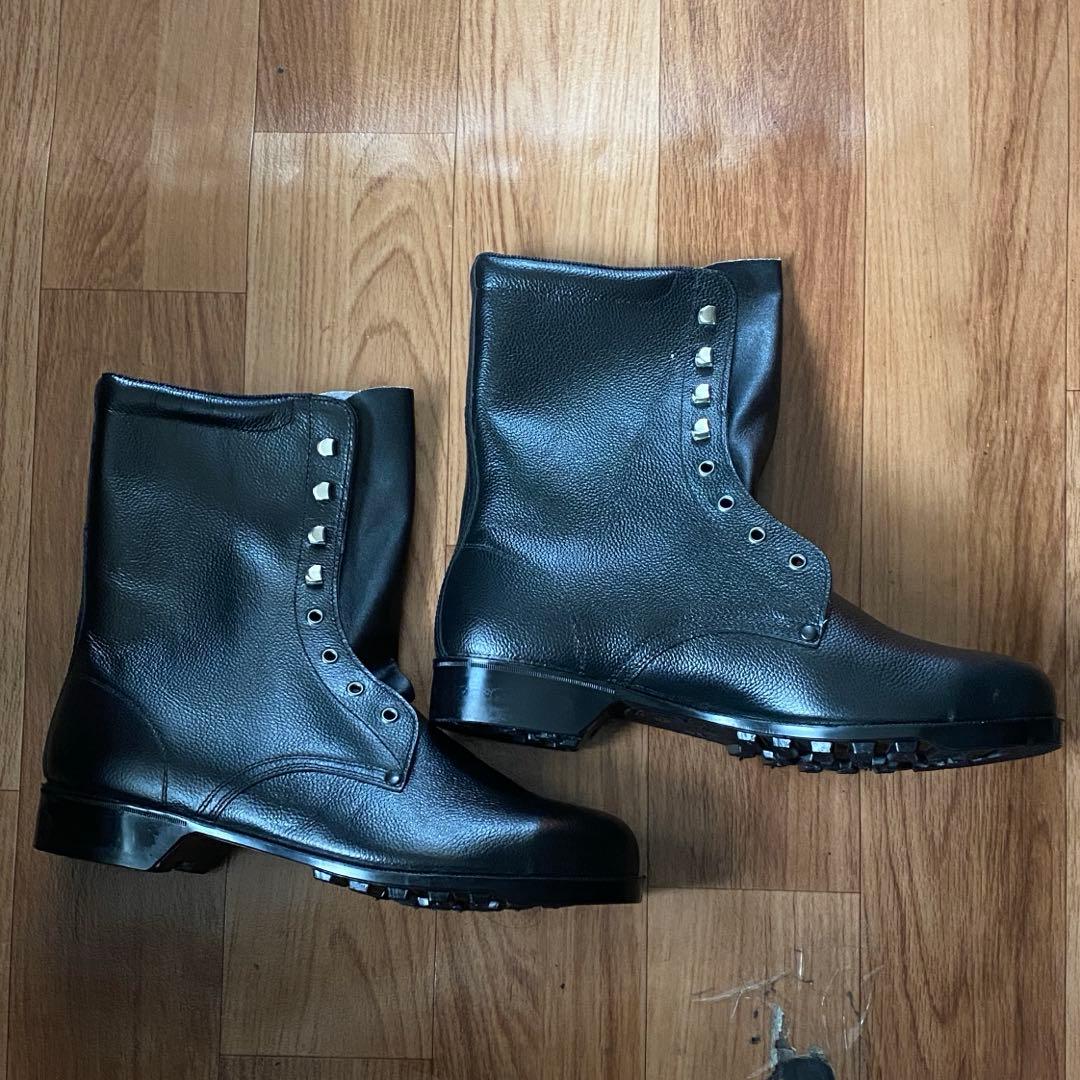 ミドリ安全 安全靴 ブーツ ミリタリー 消防 警備 28cm ブラック 革製