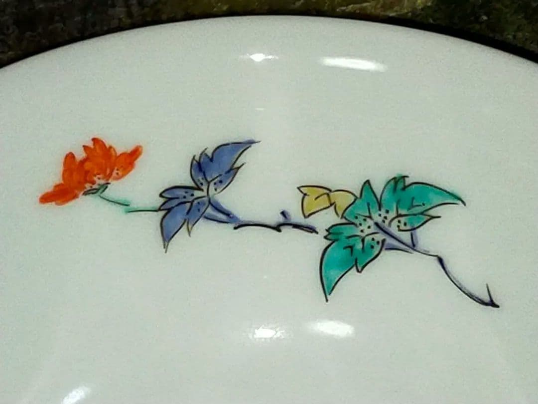 ♥十三代♥　酒井田柿右衛門　錦　牡丹文　小鉢　五客　共箱付き　骨董　古玩