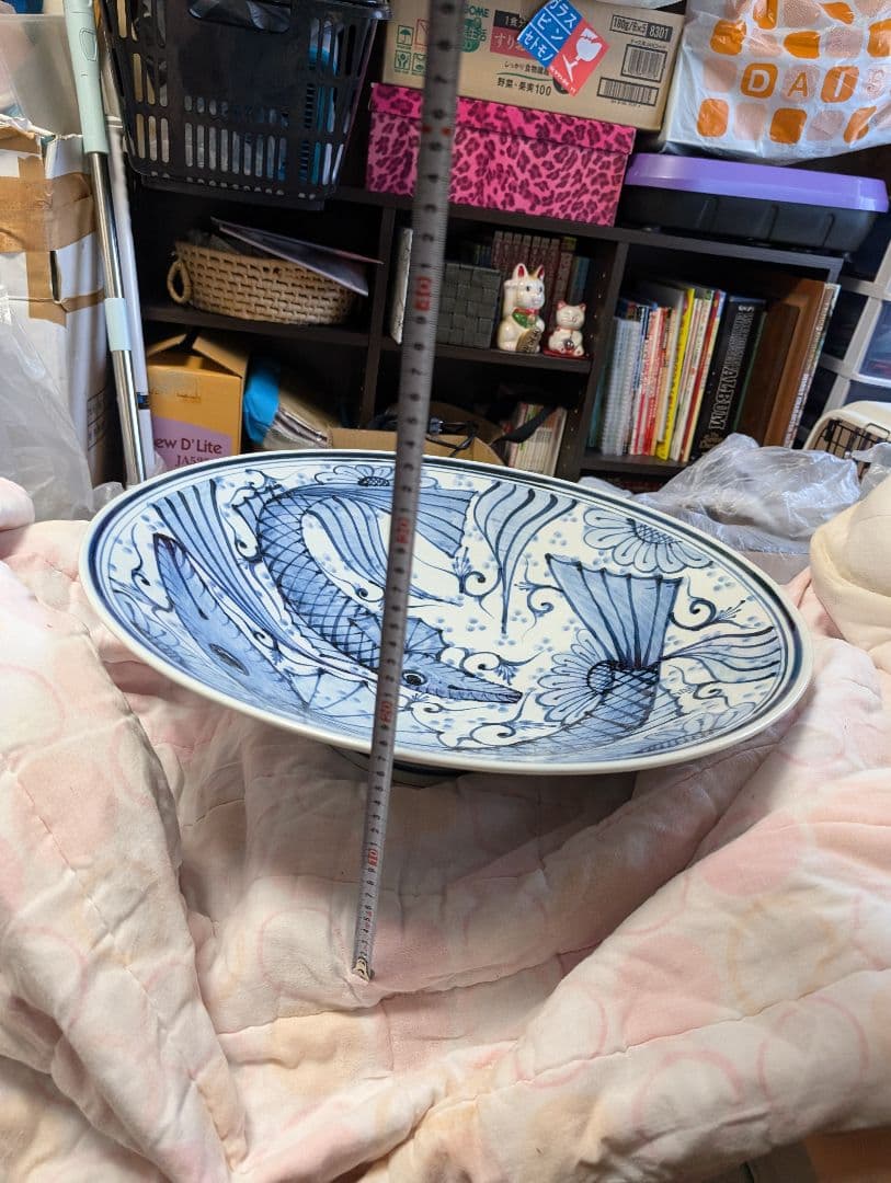 アンティーク染付大皿時代物