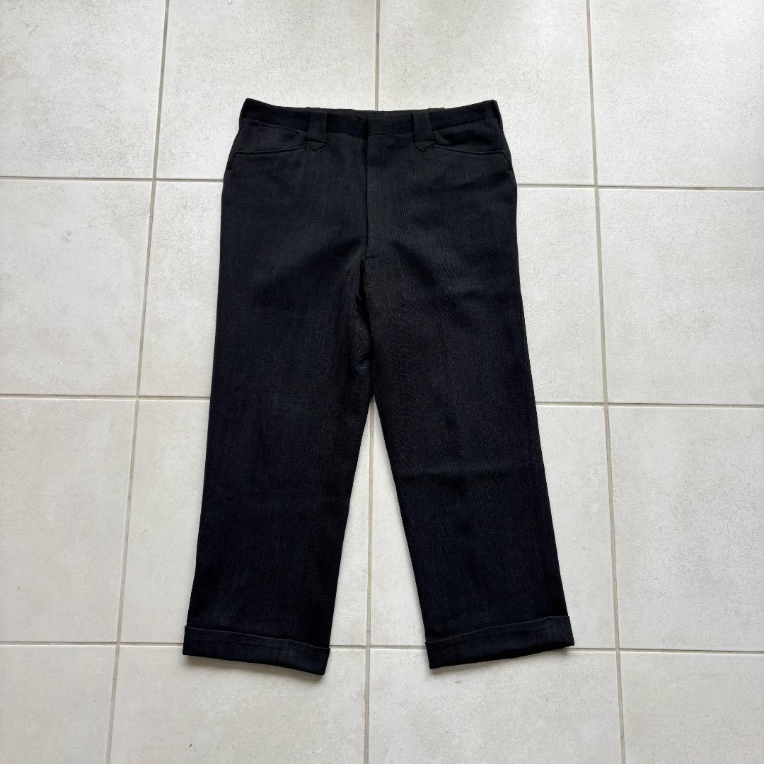 60s H BAR C ウィップコードウエスタンスラックス メランジブラック