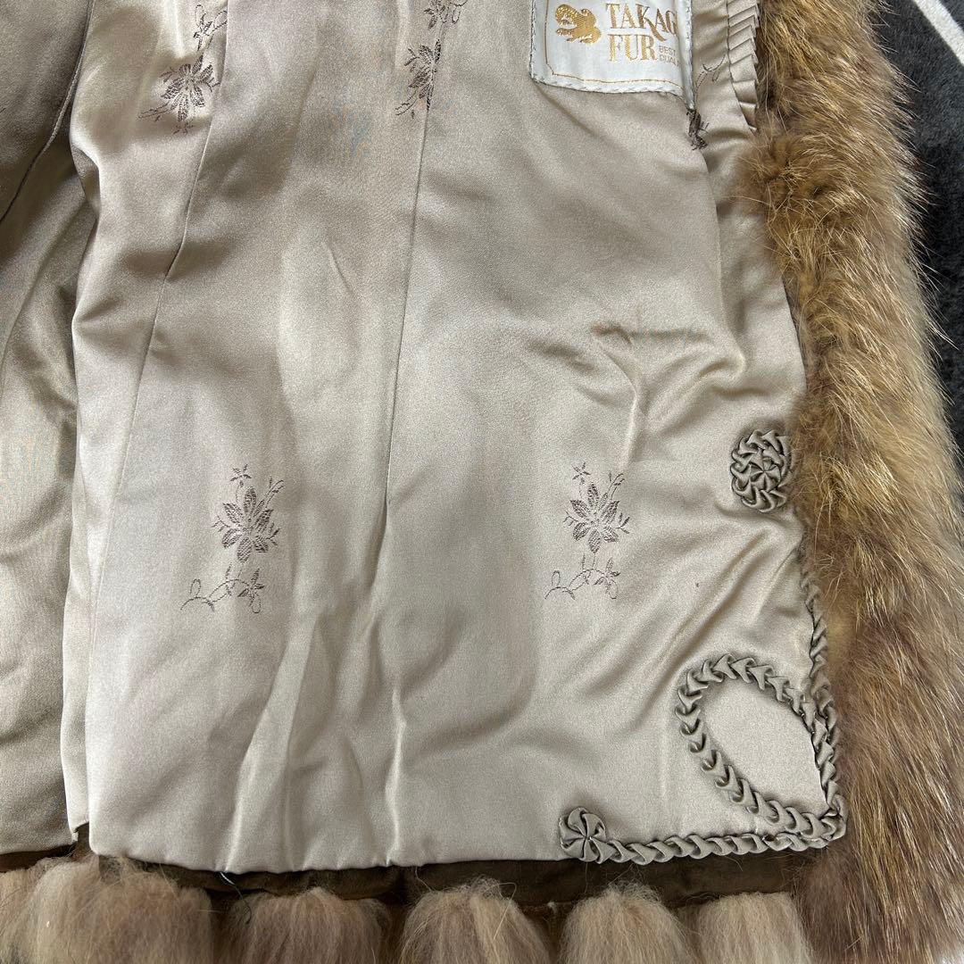 高級 フォックス クロップド コート 毛皮 レディース レッドフォックス