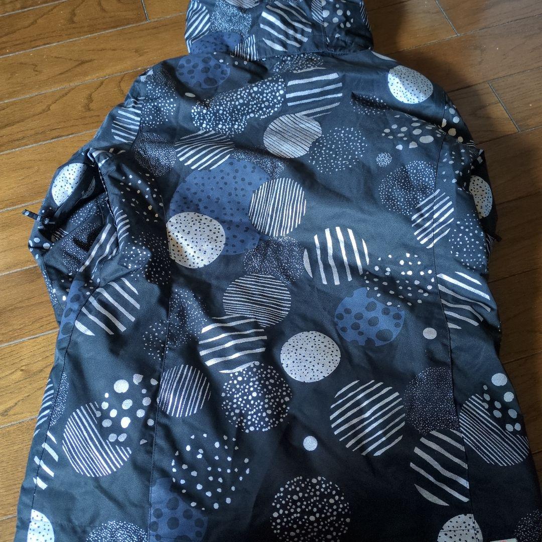 ROXY　スノボウェア　上下セット　Ｍ　サークル柄　ブラック　ピンク