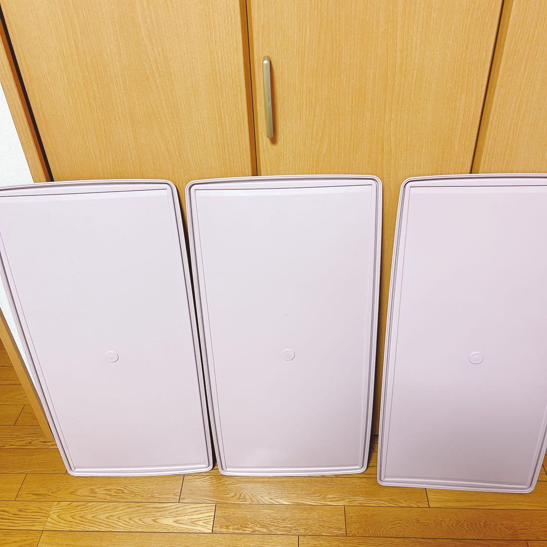 ★タッパーウェア ロングケース 衣装ケース ピンク3個 廃番品