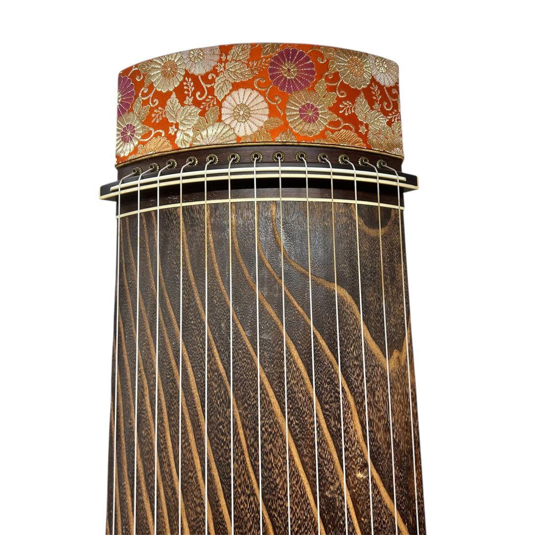 並甲 箏 13弦 銘なし 練習用 カバー付 ※割れあり　たのめる便