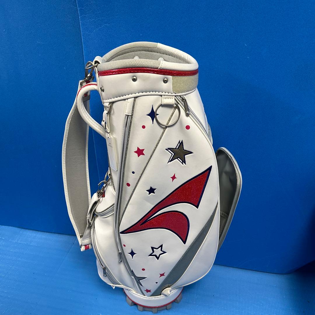 TourStage キャディバッグ ホワイト 星柄・レディース