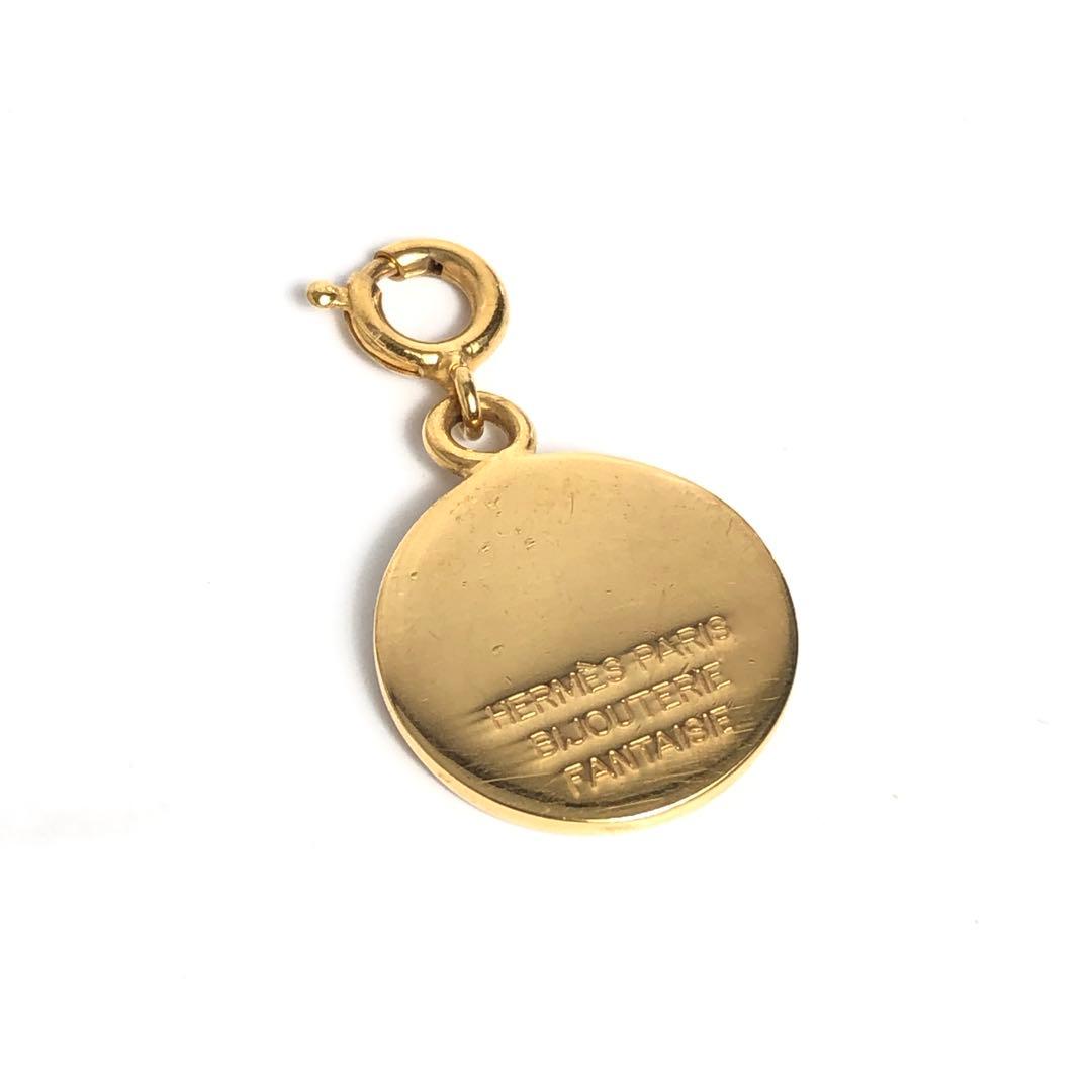 HERMES エルメス セリエ ペンダントトップ ゴールドカラー チャーム ミニ
