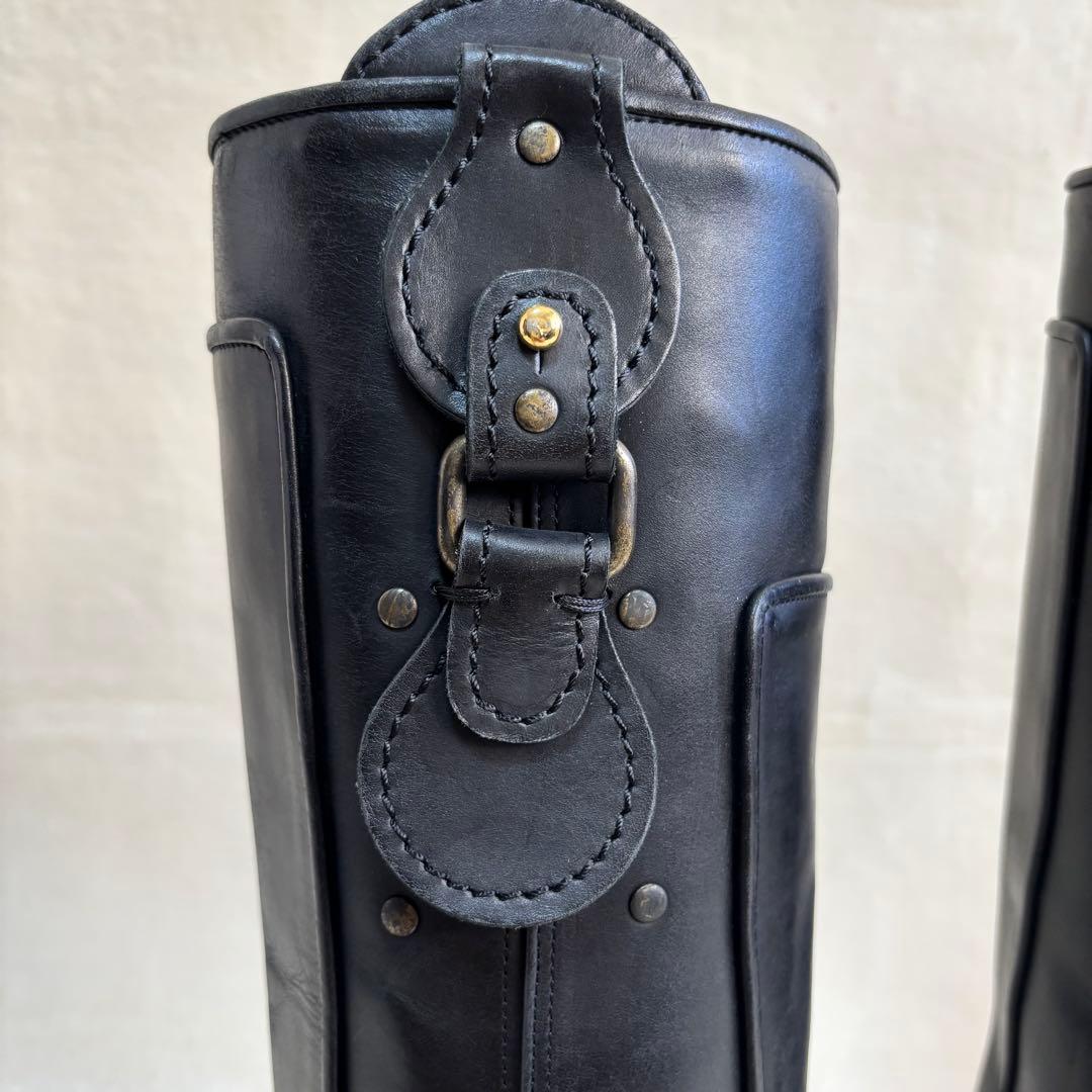 Pippi ピッピ 本革ロングエンジニアブーツ Vibram 黒 M 美品