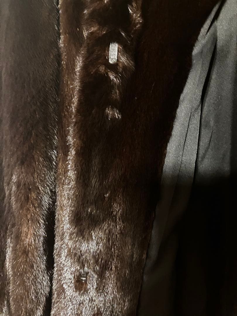 EMBA ブラックミンクファーコート　毛皮コート