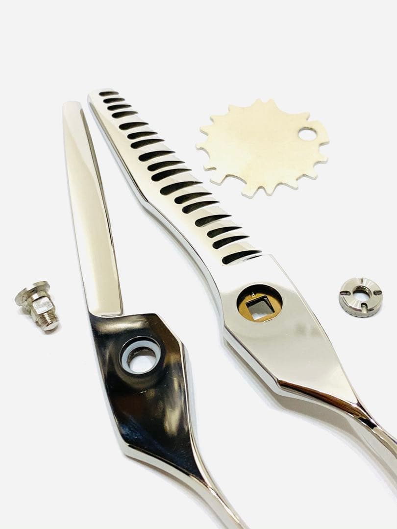 新品 6インチ セニングシザー 段刃 高硬度炭素鋼 40% 鋏 すきバサミ