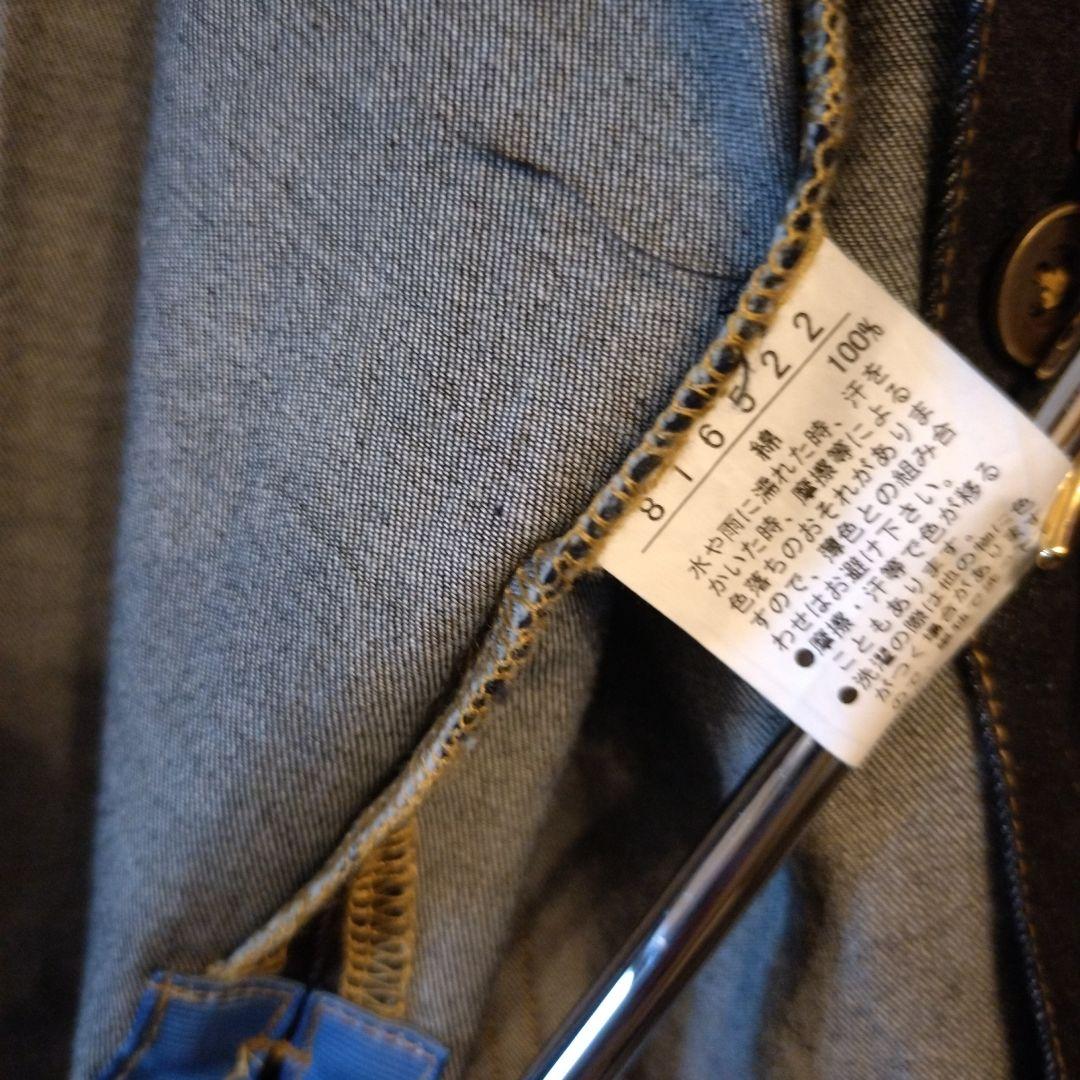 アルベロベロ　可愛い刺繍のデニムチュニック、羽織としても