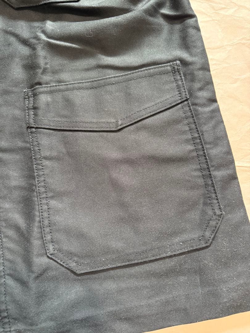 ル・トラヴァイユール・ガリス フレンチモールスキンジャケット　ブラック　サイズ4